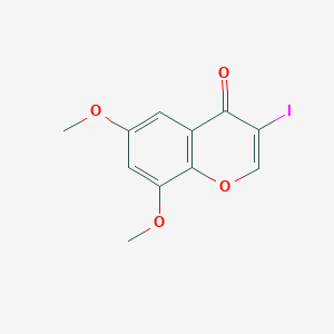 Chemical structure of 3-iodo-6,8-dimethoxy-4H-chromen-4-one