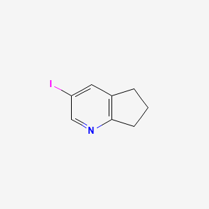 Chemical structure of 3-Iodo-6,7-dihydro-5H-cyclopenta[b]pyridine