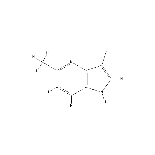 Chemical structure of 3-Iodo-5-methyl-1H-pyrrolo[3,2-b]pyridine