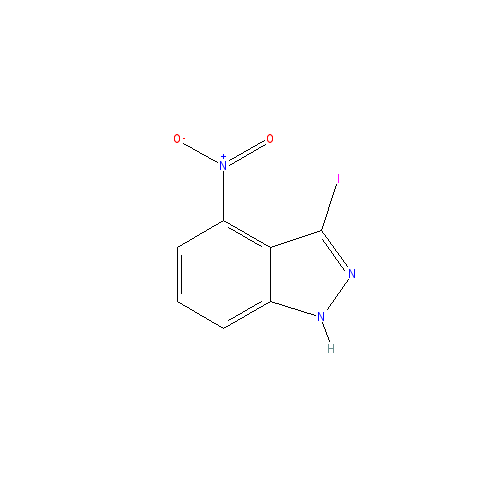 Chemical structure of 3-Iodo-4-nitro-1H-indazole