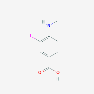 Chemical structure of 3-Iodo-4-(methylamino)benzoic acid