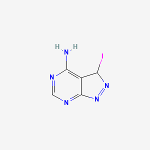 Chemical structure of 3-Iodo-3H-pyrazolo[3,4-d]pyrimidin-4-amine