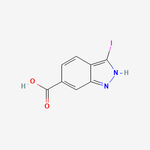 Chemical structure of 3-Iodo-2H-indazole-6-carboxylic acid