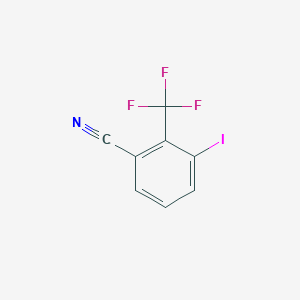 Chemical structure of 3-Iodo-2-(trifluoromethyl)benzonitrile