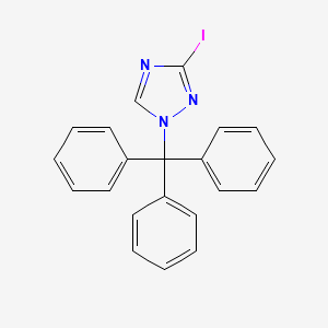Chemical structure of 3-Iodo-1-trityl-1H-1,2,4-triazole