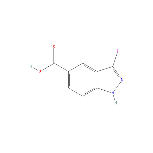 Chemical structure of 3-Iodo-1H-indazole-5-carboxylic acid