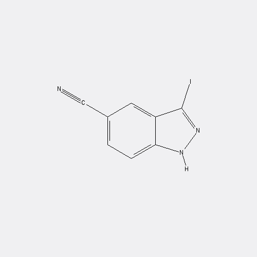 Chemical structure of 3-iodo-1H-indazole-5-carbonitrile