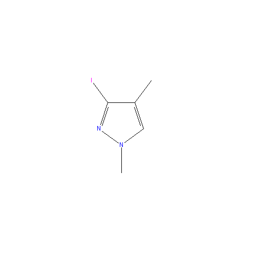 Chemical structure of 3-Iodo-1,4-dimethyl-1H-pyrazole
