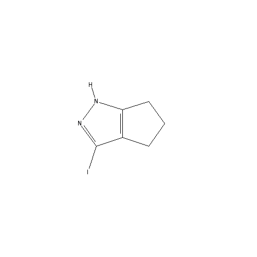 Chemical structure of 3-Iodo-1,4,5,6-tetrahydrocyclopenta[c]pyrazole