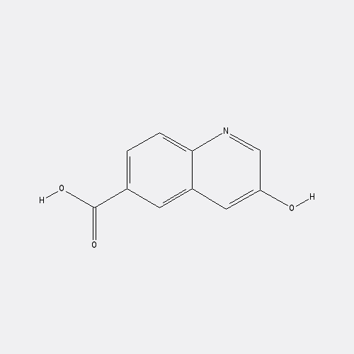 Chemical structure of 3-Hydroxyquinoline-6-carboxylic acid