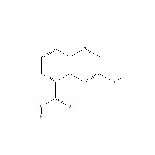Chemical structure of 3-Hydroxyquinoline-5-carboxylic acid