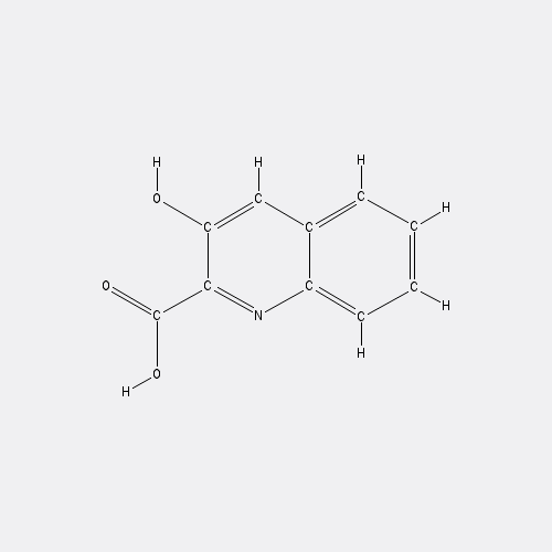 Chemical structure of 3-Hydroxyquinoline-2-carboxylic acid
