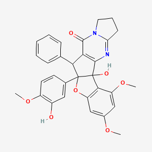 Chemical structure of 3'-Hydroxydehydroaglaiastatin