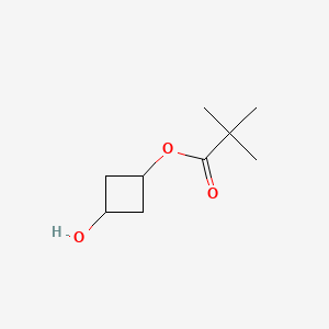 Chemical structure of 3-Hydroxycyclobutyl pivalate