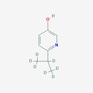 Chemical structure of 3-Hydroxy-6-(iso-propyl-d7)pyridine
