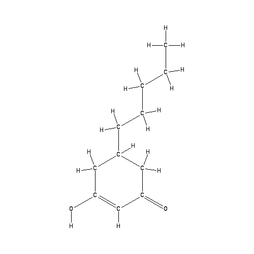 Chemical structure of 3-Hydroxy-5-pentylcyclohex-2-enone
