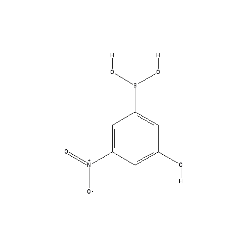 Chemical structure of 3-Hydroxy-5-nitrophenylboronic acid