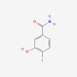 Chemical structure of 3-hydroxy-4-iodobenzaMide