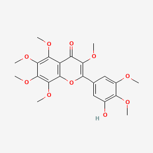 Chemical structure of 3'-Hydroxy-3,5,6,7,8,4',5'-heptamethoxyflavone