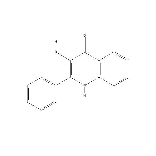 Chemical structure of 3-Hydroxy-2-phenylquinolin-4(1H)-one