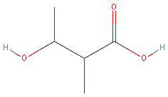 Chemical structure of 3-Hydroxy-2-methylbutyric acid