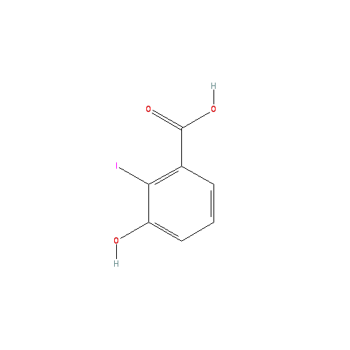 Chemical structure of 3-Hydroxy-2-iodobenzoic acid