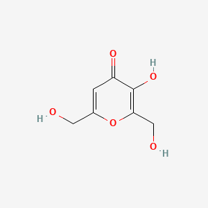 Chemical structure of 3-Hydroxy-2,6-bis(hydroxymethyl)-4-pyrone
