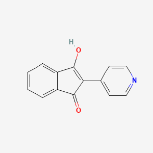 Chemical structure of 3-Hydroxy-2-(pyridin-4-yl)-1H-inden-1-one