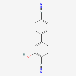 Chemical structure of 3-Hydroxy-[1,1'-biphenyl]-4,4'-dicarbonitrile