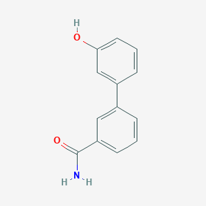 Chemical structure of 3'-Hydroxy-[1,1'-biphenyl]-3-carboxamide