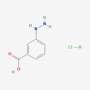 Chemical structure of 3-Hydrazinobenzoic Acid Hydrochloride