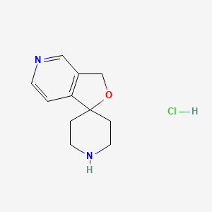 Chemical structure of 3H-Spiro[furo[3,4-c]pyridine-1,4'-piperidine] hydrochloride