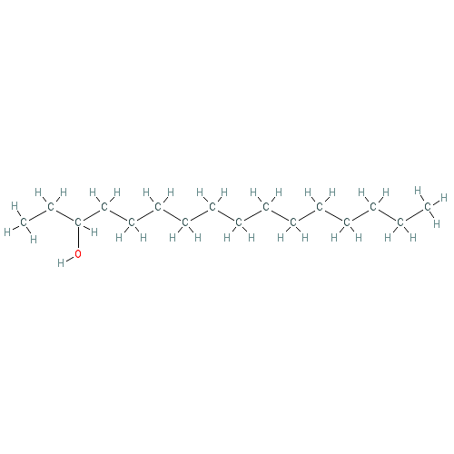 Chemical structure of 3-Hexadecanol