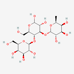 Chemical structure of 3-Fucosyllactose