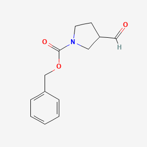 Chemical structure of Benzyl 3-formylpyrrolidine-1-carboxylate