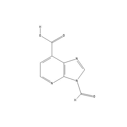 Chemical structure of 3-formylimidazo[1,2-a]pyridine-7-carboxylic acid