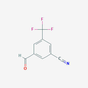 Chemical structure of 3-Formyl-5-(trifluoromethyl)benzonitrile