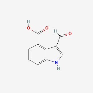 Chemical structure of 3-Formyl-1H-indole-4-carboxylic acid