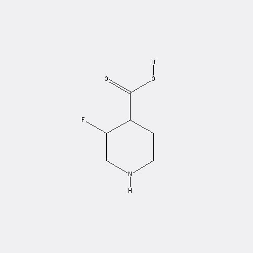 Chemical structure of 3-Fluoropiperidine-4-carboxylic acid hydrochloride