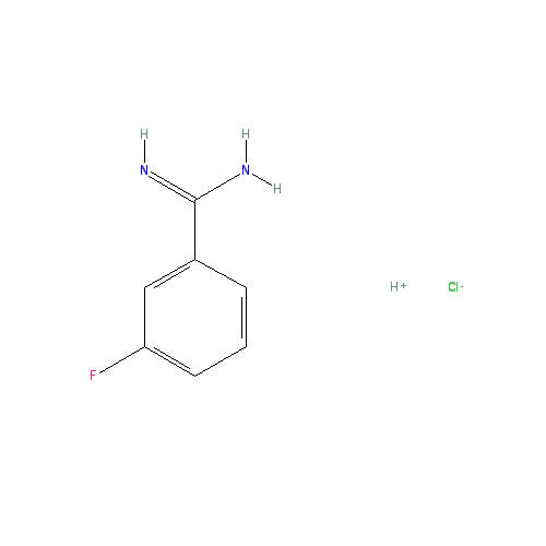 Chemical structure of 3-Fluorobenzimidamide hydrochloride