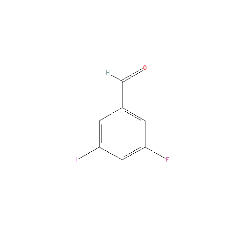 Chemical structure of 3-Fluoro-5-iodobenzaldehyde