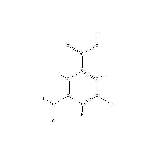 Chemical structure of 3-Fluoro-5-formylbenzoic Acid