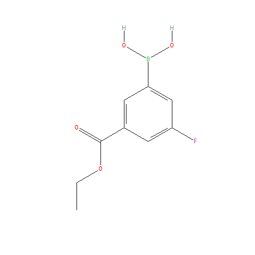 Chemical structure of 3-Fluoro-5-ethoxycarbonylphenylboronic acid