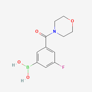 Chemical structure of 3-Fluoro-5-(morpholine-4-carbonyl)phenylboronic acid