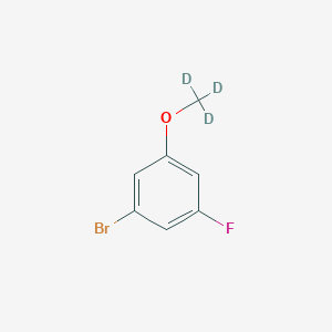 Chemical structure of 3-Fluoro-5-(methoxy-d3)-bromobenzene