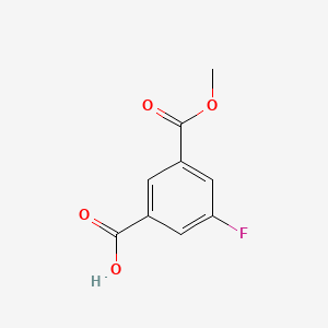 Chemical structure of 3-Fluoro-5-(methoxycarbonyl)benzoic Acid