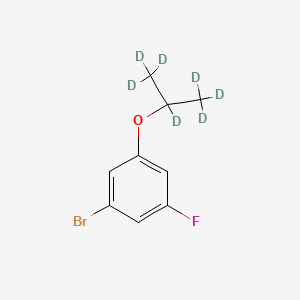 Chemical structure of 3-Fluoro-5-(iso-propoxy-d7)-bromobenzene