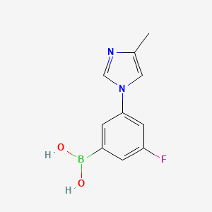 Chemical structure of 3-Fluoro-5-(4-methylimidazol-1-yl)phenylboronic acid