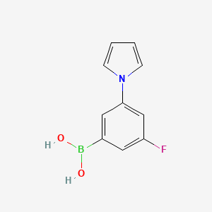 Chemical structure of 3-Fluoro-5-(1H-pyrrol-1-yl)phenylboronic acid