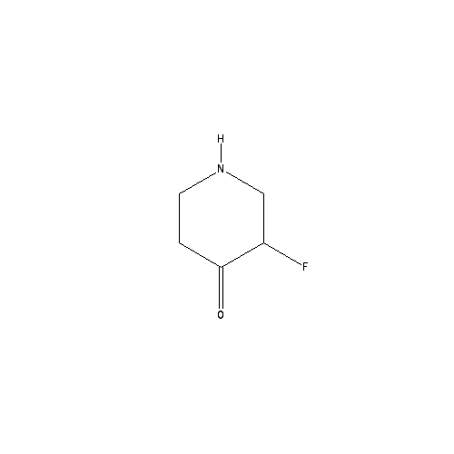 Chemical structure of 3-Fluoro-4-piperidone Hydrochloride